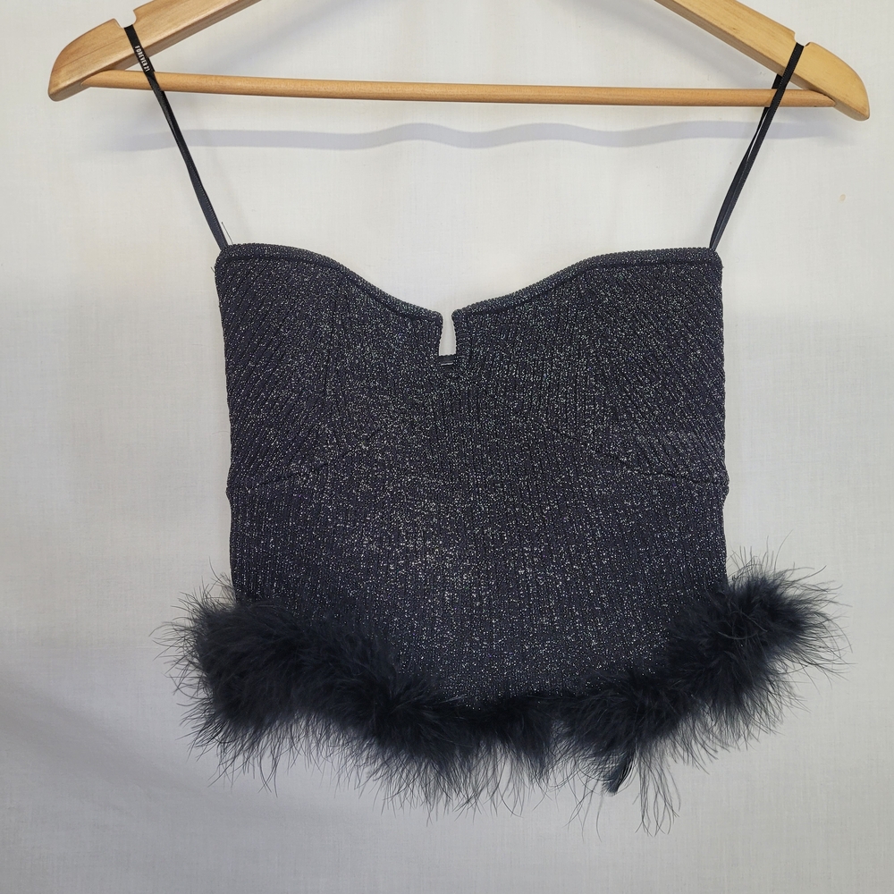 Forever 21 Glittery Black Top